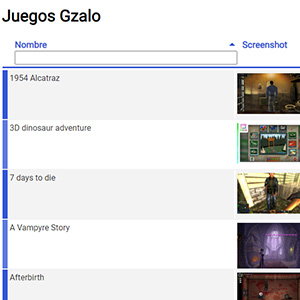 Base de datos de juegos